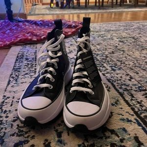 NEW custom leather Converse Run Stars